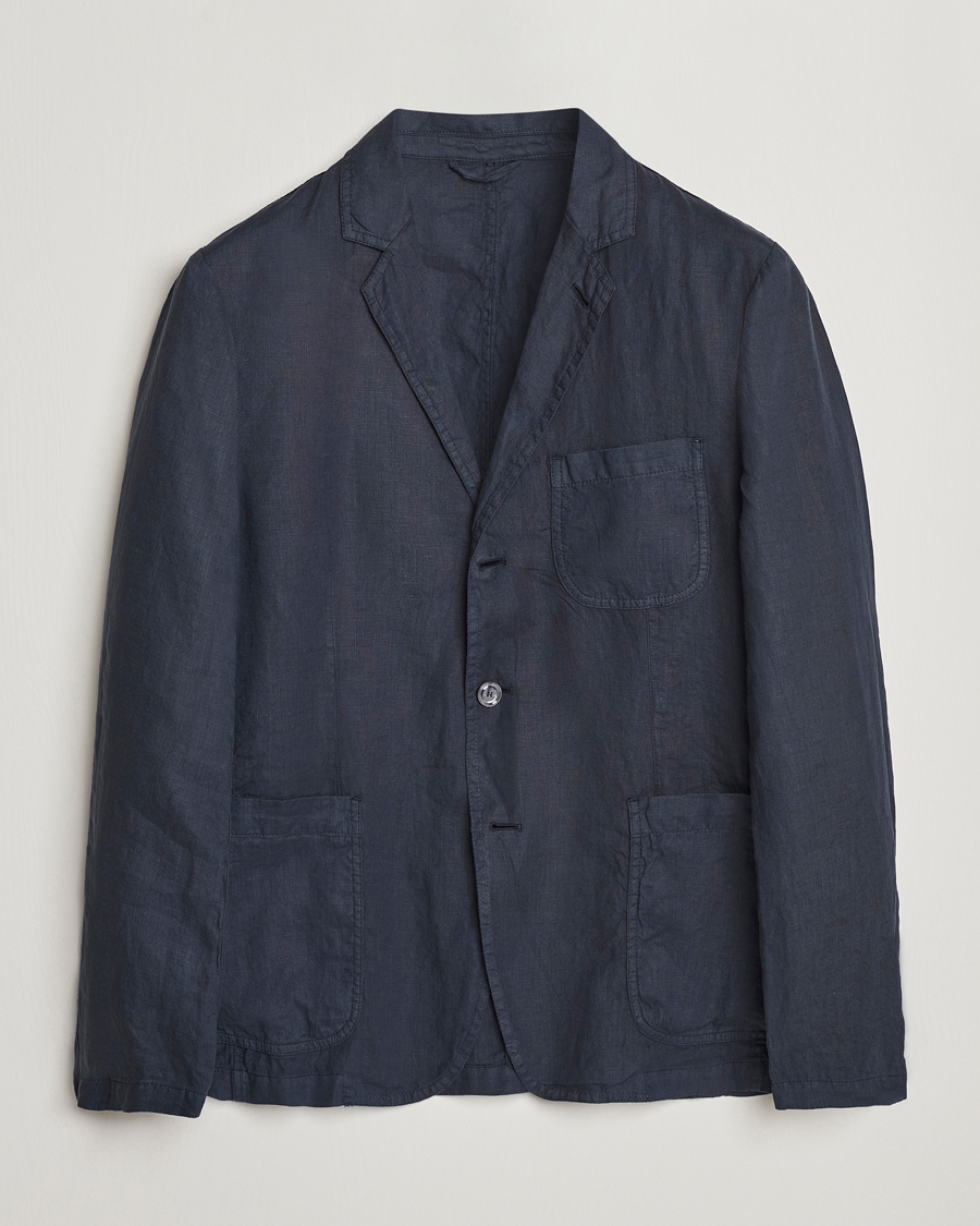 Homme | Blazers | Aspesi | Samuraki Linen Blazer Navy