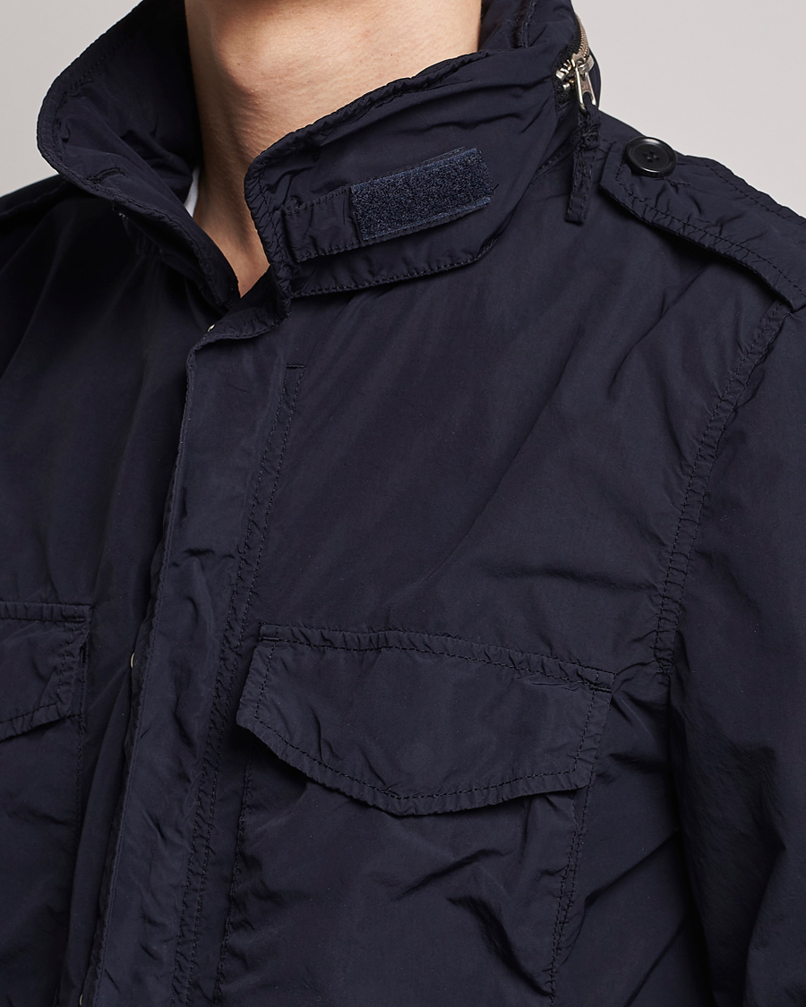 Homme | Manteaux Et Vestes | Aspesi | Giubotto Garment Dyed Field Jacket Navy