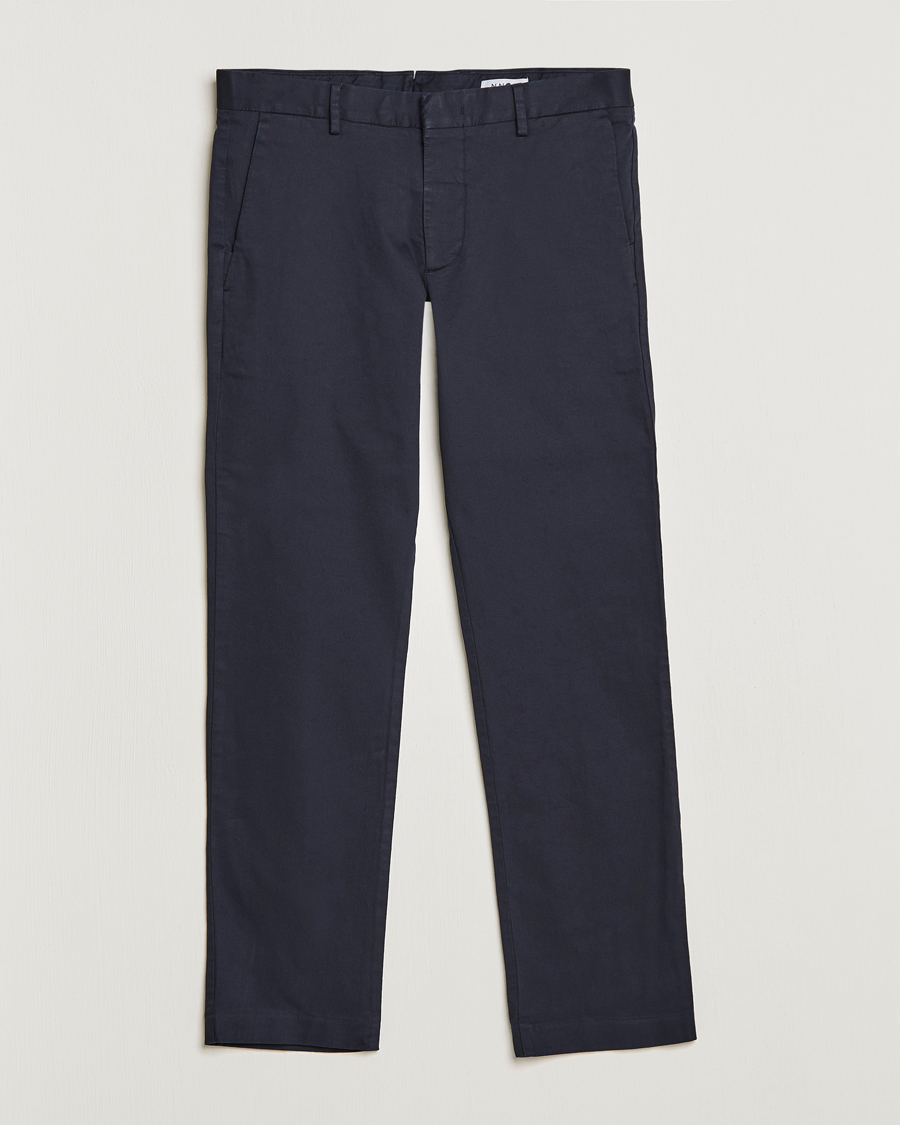 Homme | Pantalons | NN07 | Theo Regular Fit Stretch Chinos Navy Blue
