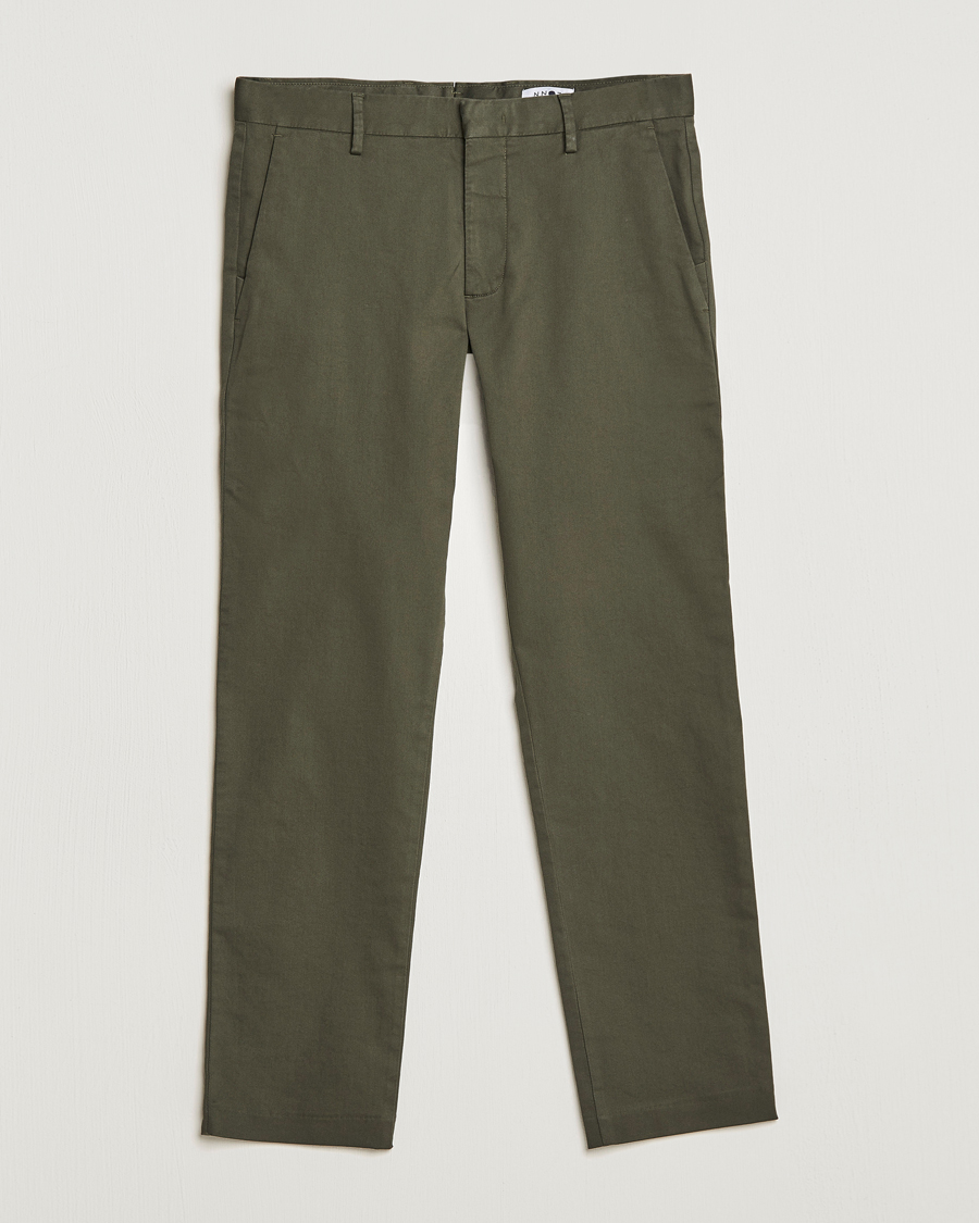 Homme | Pantalons | NN07 | Theo Regular Fit Stretch Chinos Army Green