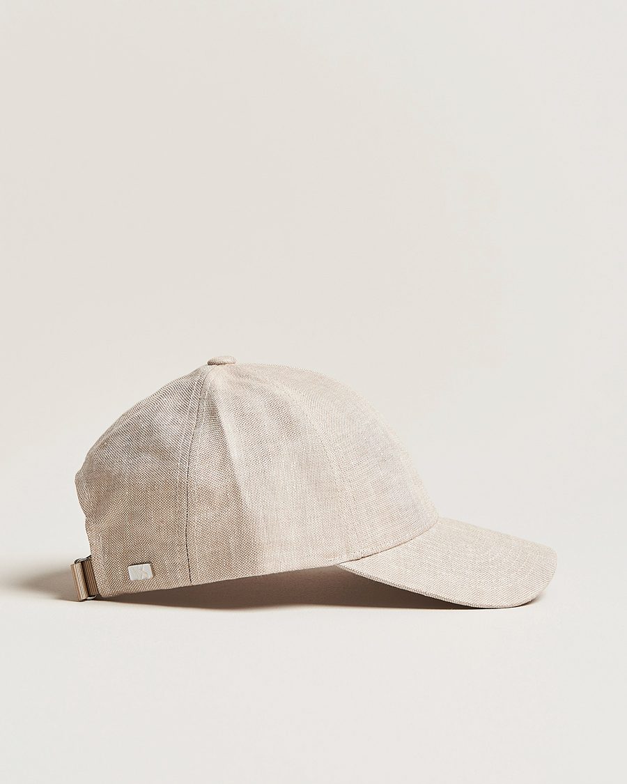 Homme | Bobs Et Casquettes | Varsity Headwear | Linen Baseball Cap Hampton Beige