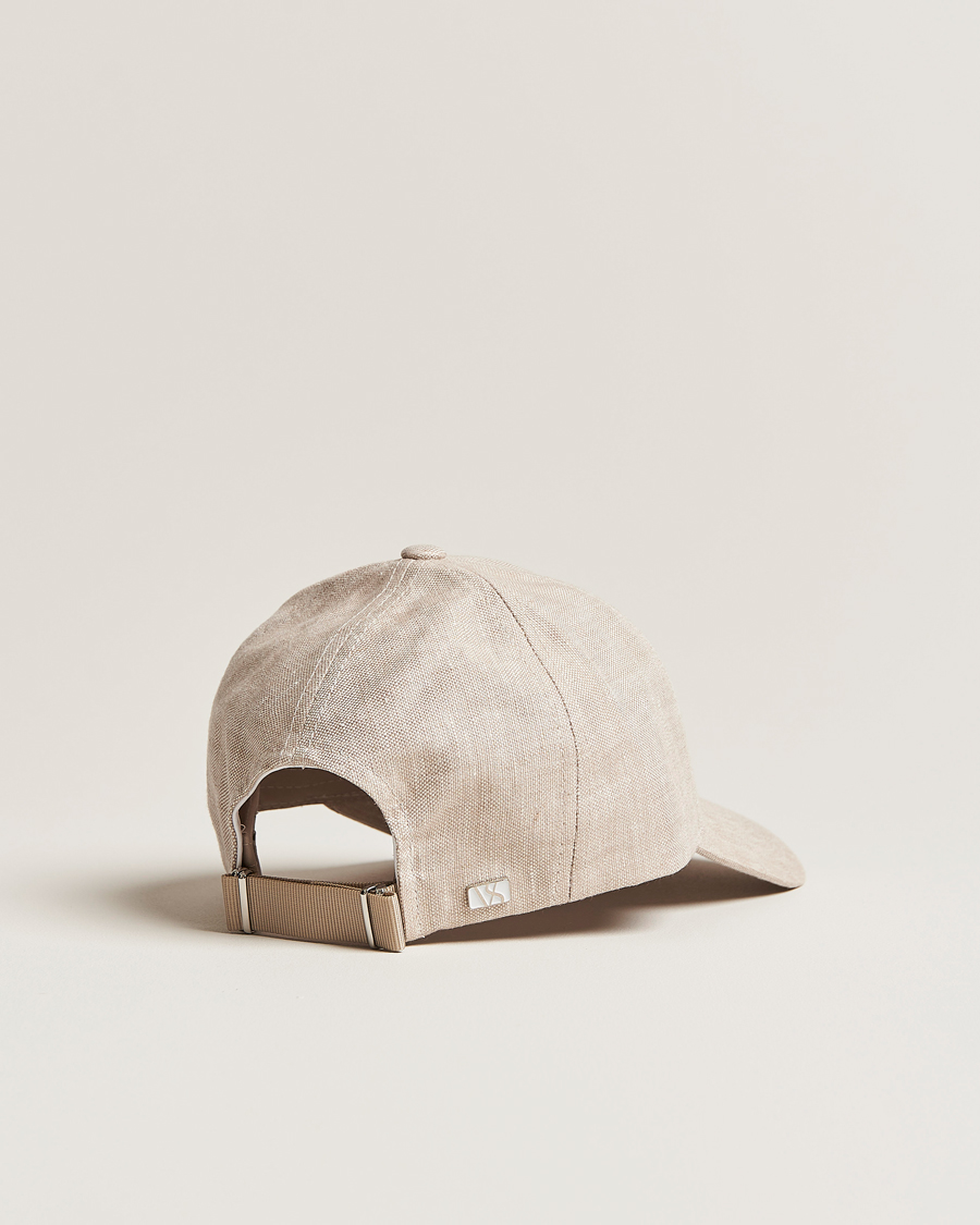 Homme | Bobs Et Casquettes | Varsity Headwear | Linen Baseball Cap Hampton Beige