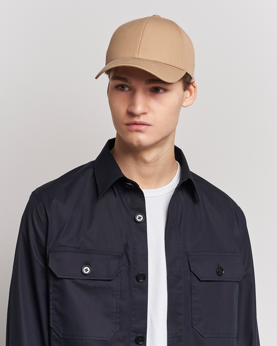 Homme | Bobs Et Casquettes | Varsity Headwear | Cotton Baseball Cap Sand Beige