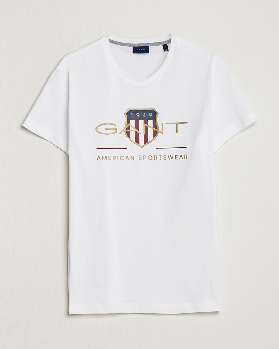 Homme | T-shirts | GANT | Archive Shield Logo T-Shirt White