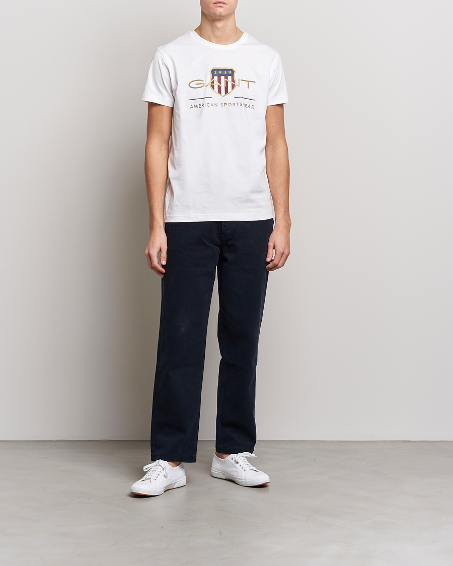 Homme | T-shirts | GANT | Archive Shield Logo T-Shirt White