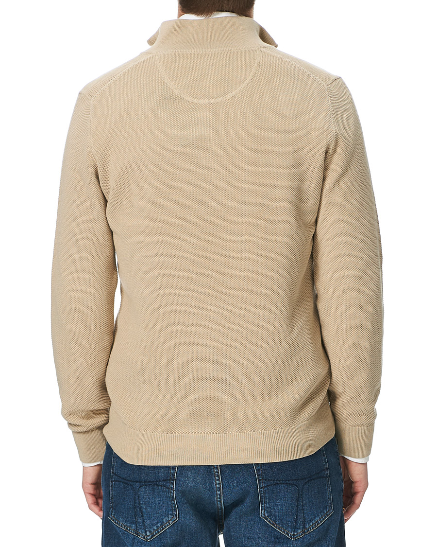 Homme | Pulls Et Tricots | GANT | Cotton Pique Half-Zip Sweater Dry Sand