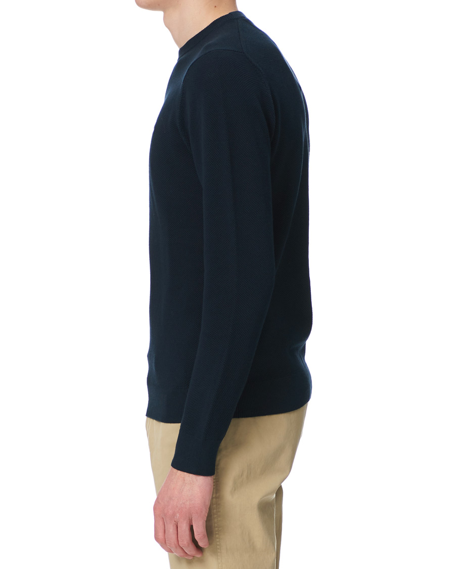 Homme | Pulls Et Tricots | GANT | Cotton Pique Crew Neck Eavning Blue