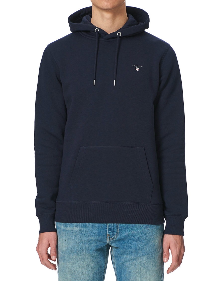 Homme | Pulls Et Tricots | Gant | Original Shield Logo Hoodie Evening Blue