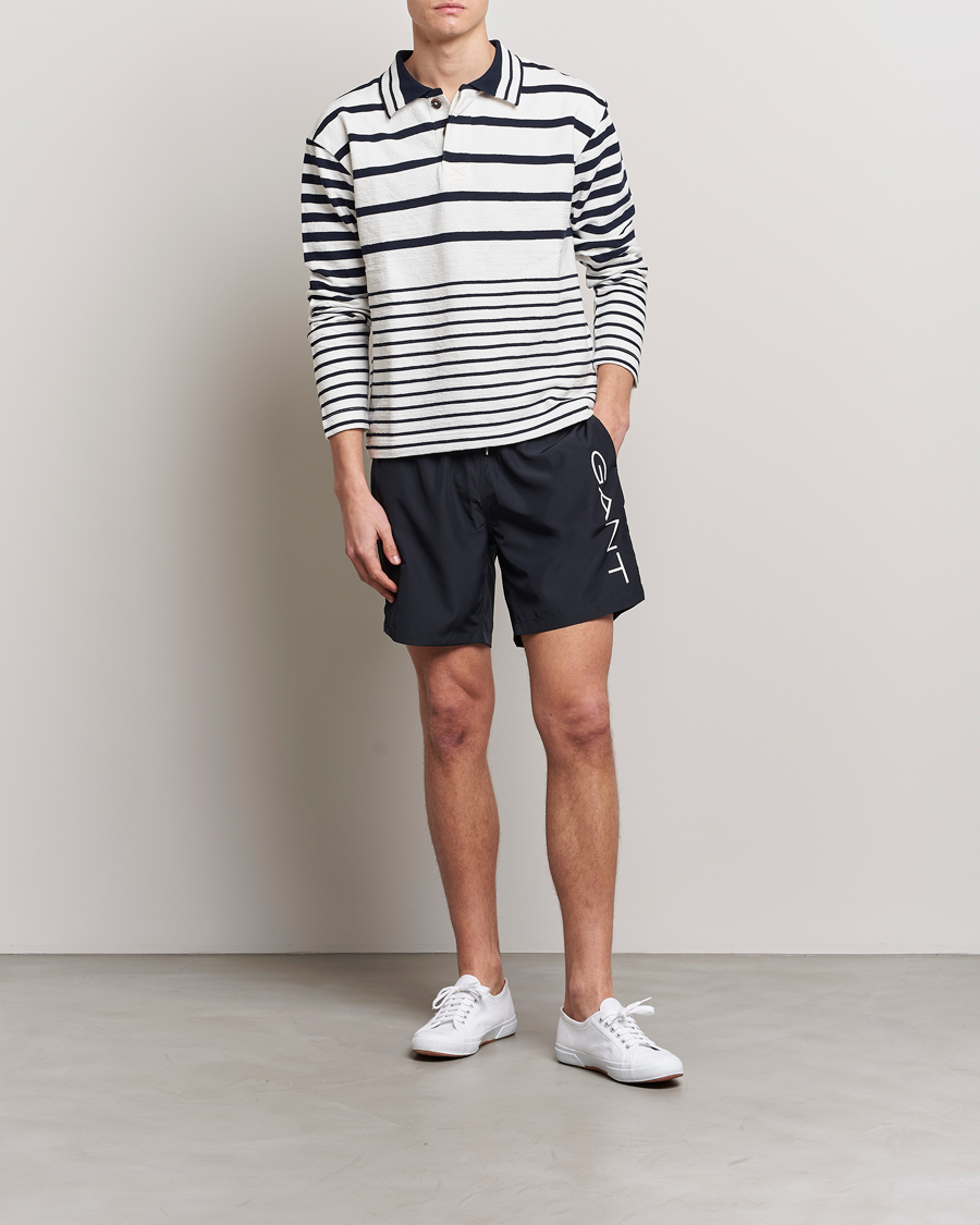 Homme | Maillots De Bain | GANT | Lightweight Logo Swimshorts Black