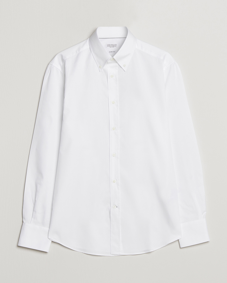 Homme | Chemises | Brunello Cucinelli | Slim Fit Button Down Shirt White