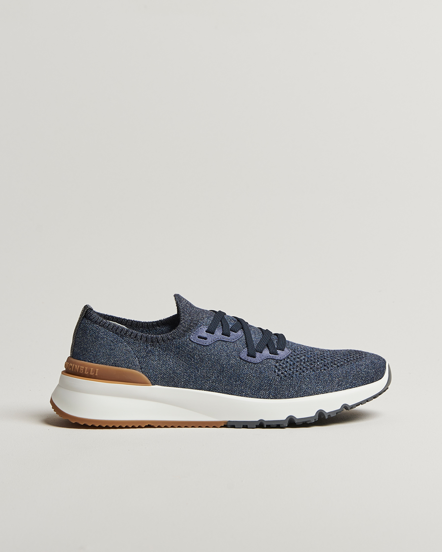 Homme | Brunello Cucinelli Mesh Running Sneakers Dark Blue | Brunello Cucinelli | Mesh Running Sneakers Dark Blue