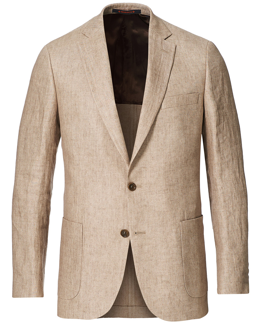 Homme | Blazers | Morris | Sebastian Linen Patch Pocket Blazer Khaki