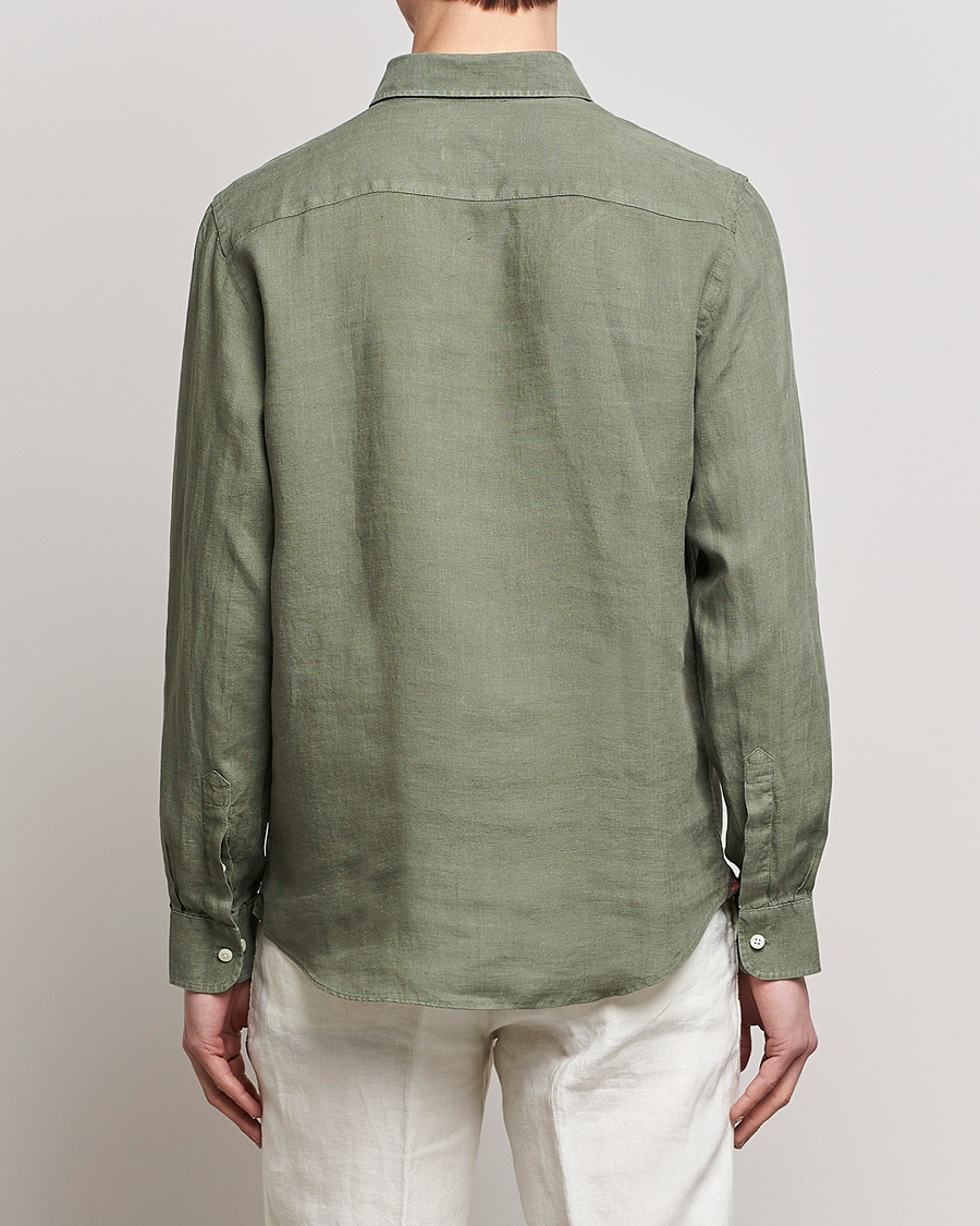 Homme | Chemises | Morris | Douglas Linen Button Down Shirt Olive