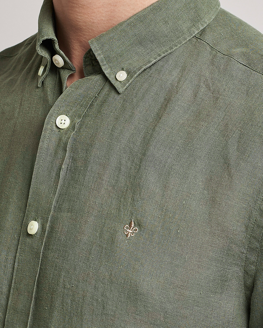 Homme | Chemises | Morris | Douglas Linen Button Down Shirt Olive