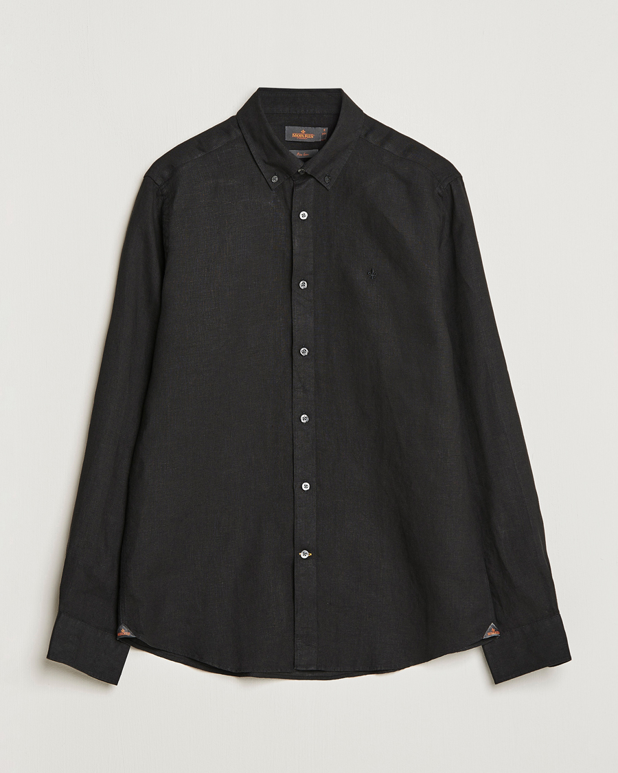 Homme | Chemises | Morris | Douglas Linen Button Down Shirt Black