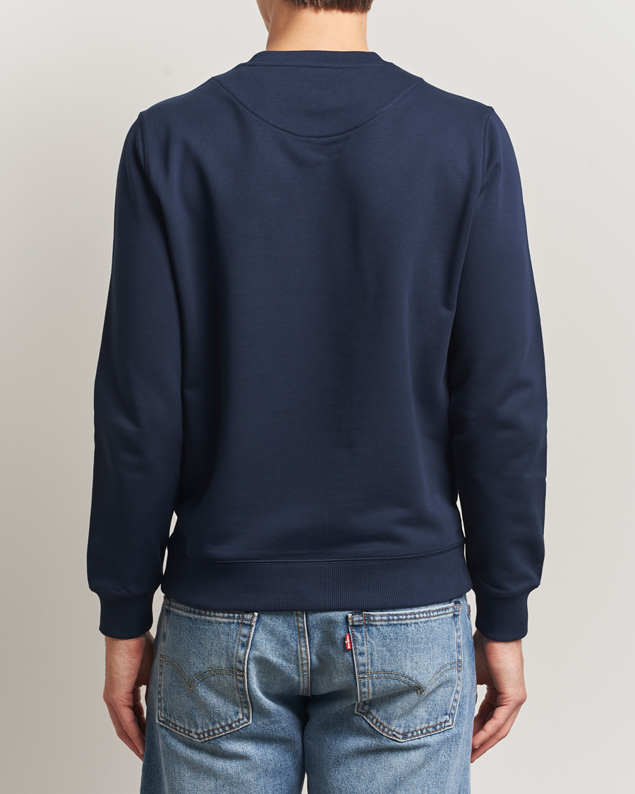 Homme | Pulls Et Tricots | Stenströms | Cotton Collage Crew Neck Navy