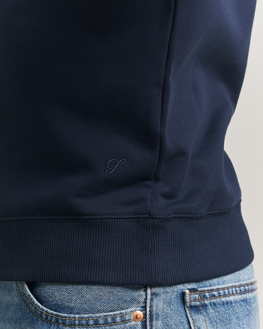 Homme | Pulls Et Tricots | Stenströms | Cotton Collage Crew Neck Navy