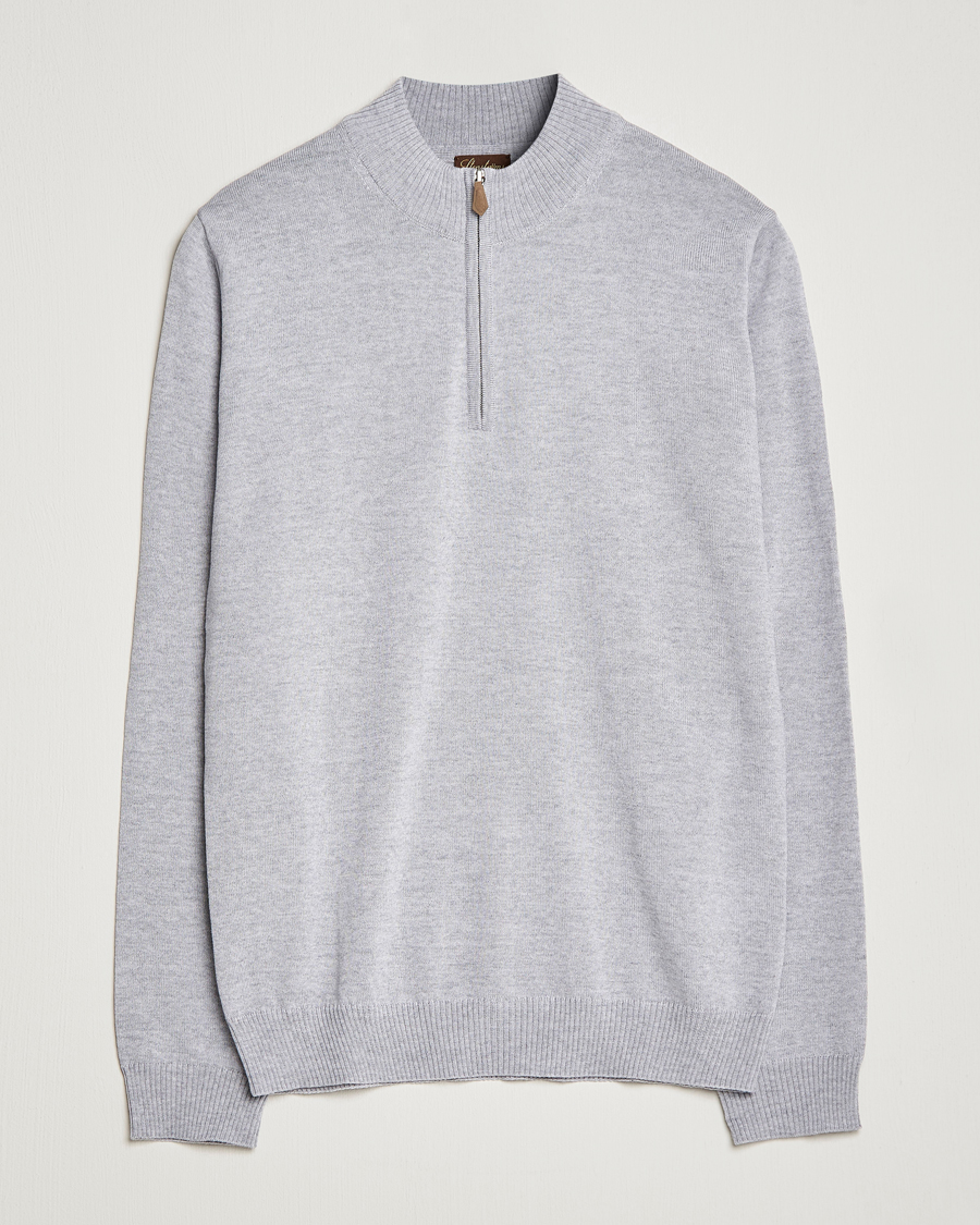 Homme | Pulls Et Tricots | Stenströms | Merino Half Zip Light Grey