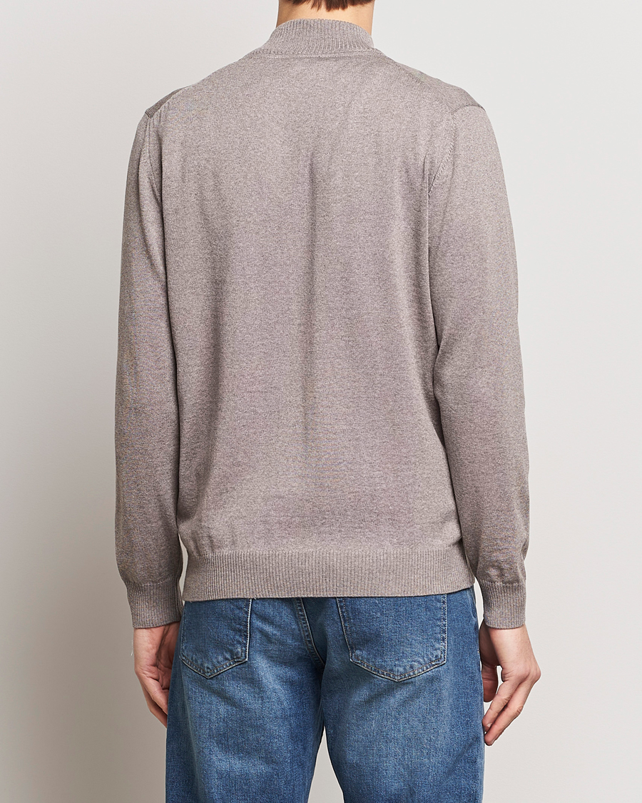 Homme | Pulls Et Tricots | Stenströms | Merino Wool Full Zip Mud Brown