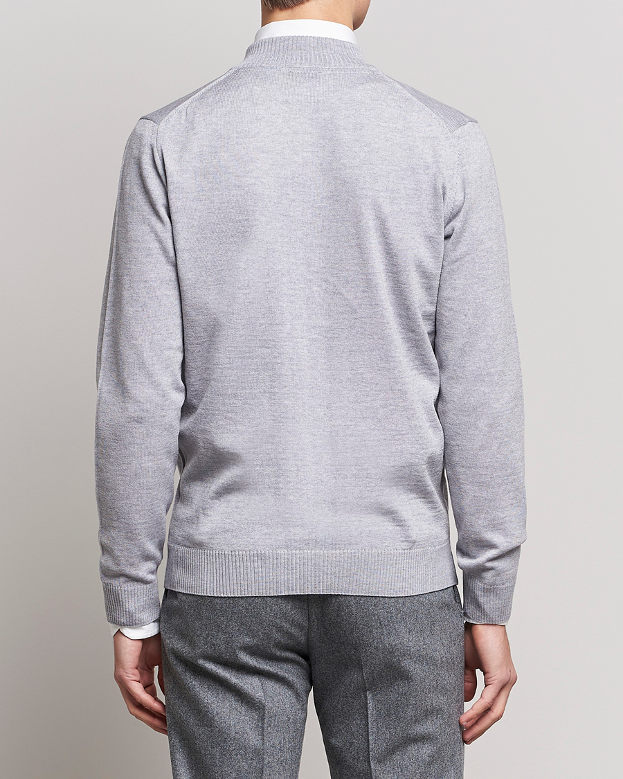 Homme | Pulls Et Tricots | Stenströms | Merino Wool Full Zip Light Grey