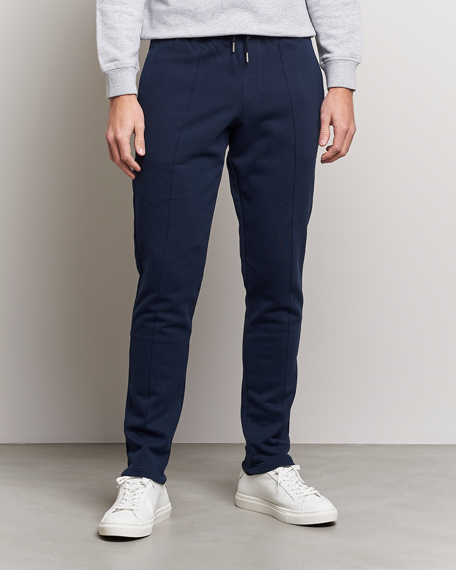 Homme | Pantalons | Stenströms | Cotton Jersey Pants Navy