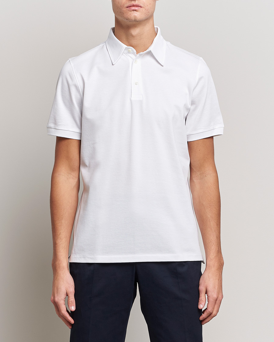 Homme | Stenströms | Stenströms | Cotton Polo Shirt White