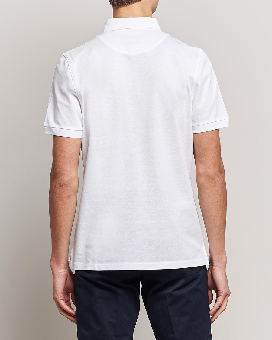 Homme | Polos | Stenströms | Cotton Polo Shirt White