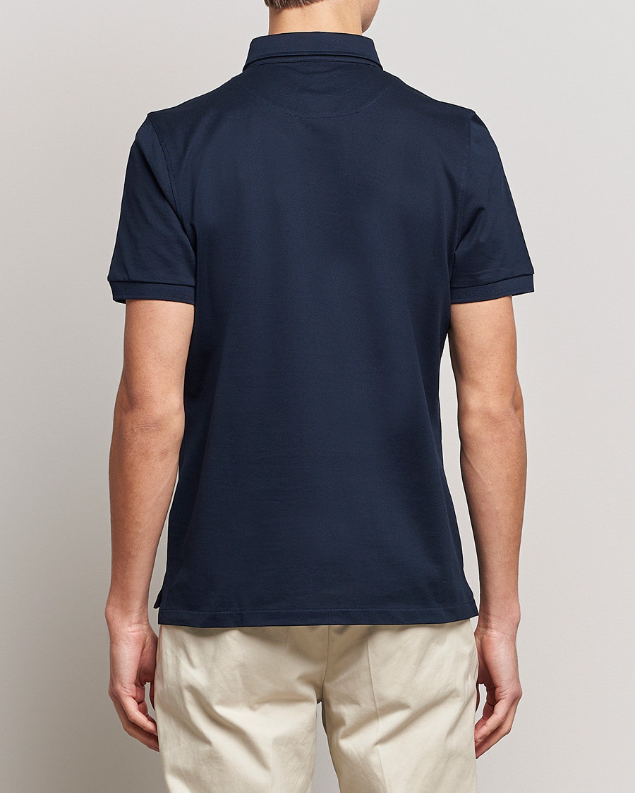 Homme | Polos | Stenströms | Cotton Polo Shirt Navy