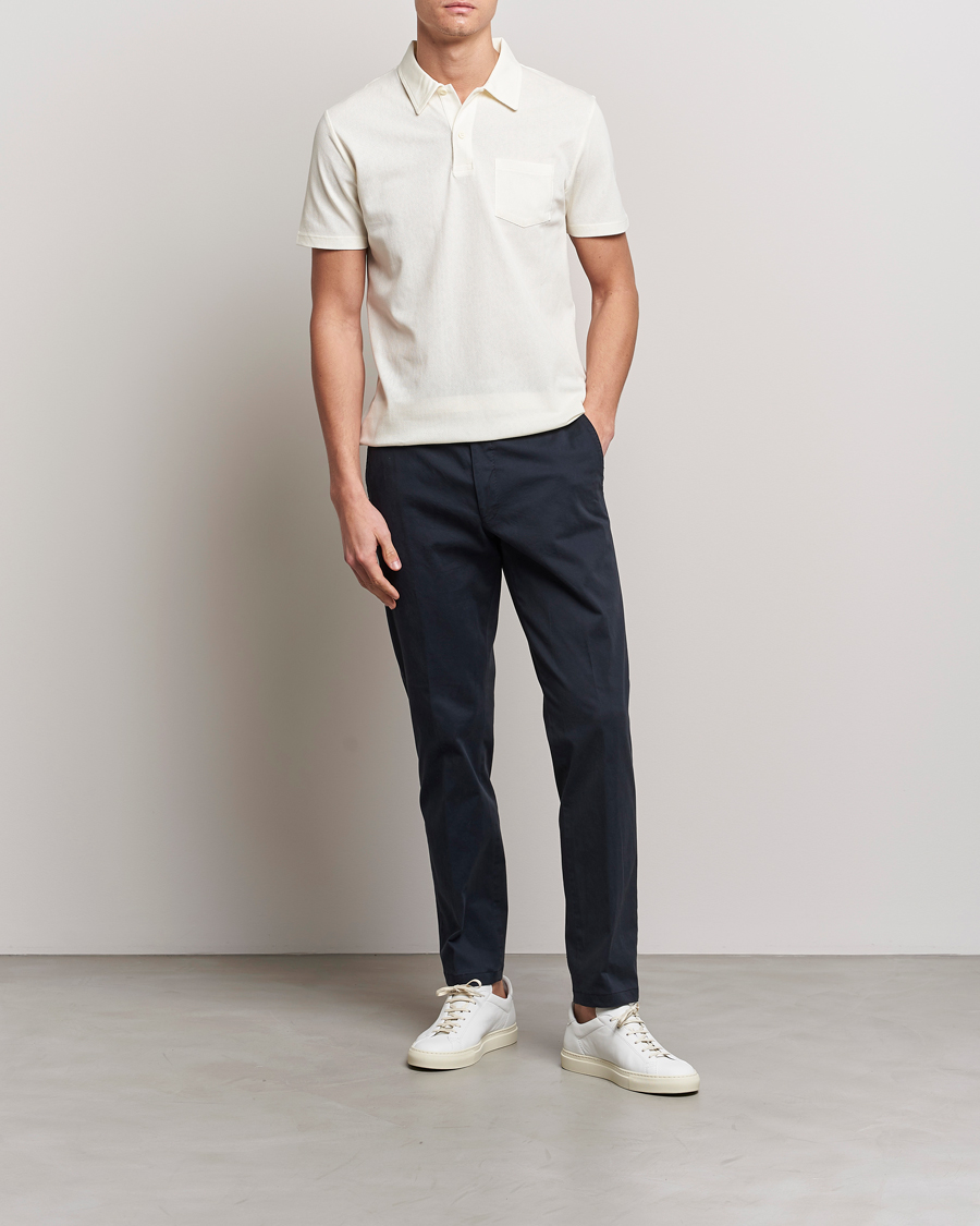 Homme | Polos | Sunspel | Riviera Polo Shirt Archive White
