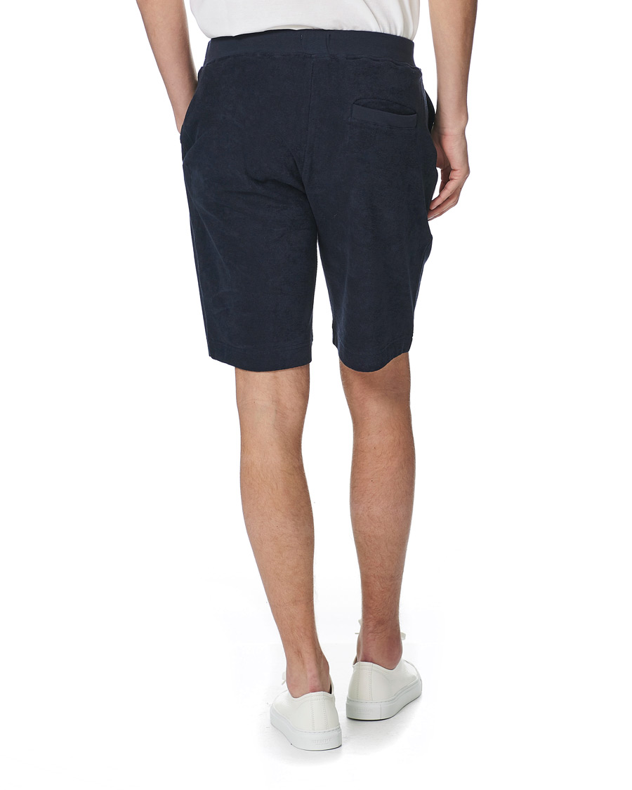 Homme | Shorts | Sunspel | Organic Cotton Towelling Shorts Navy