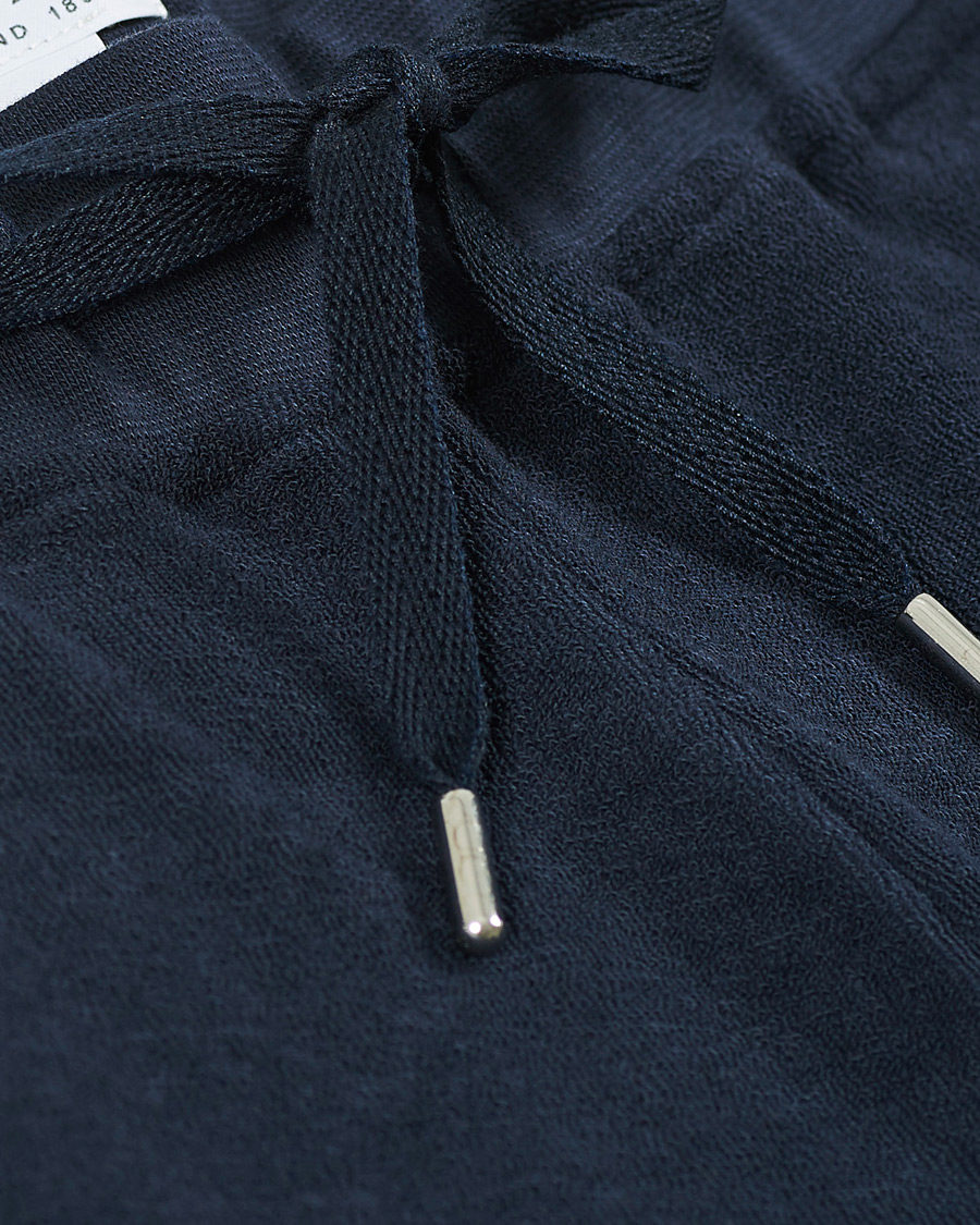 Homme | Shorts | Sunspel | Organic Cotton Towelling Shorts Navy