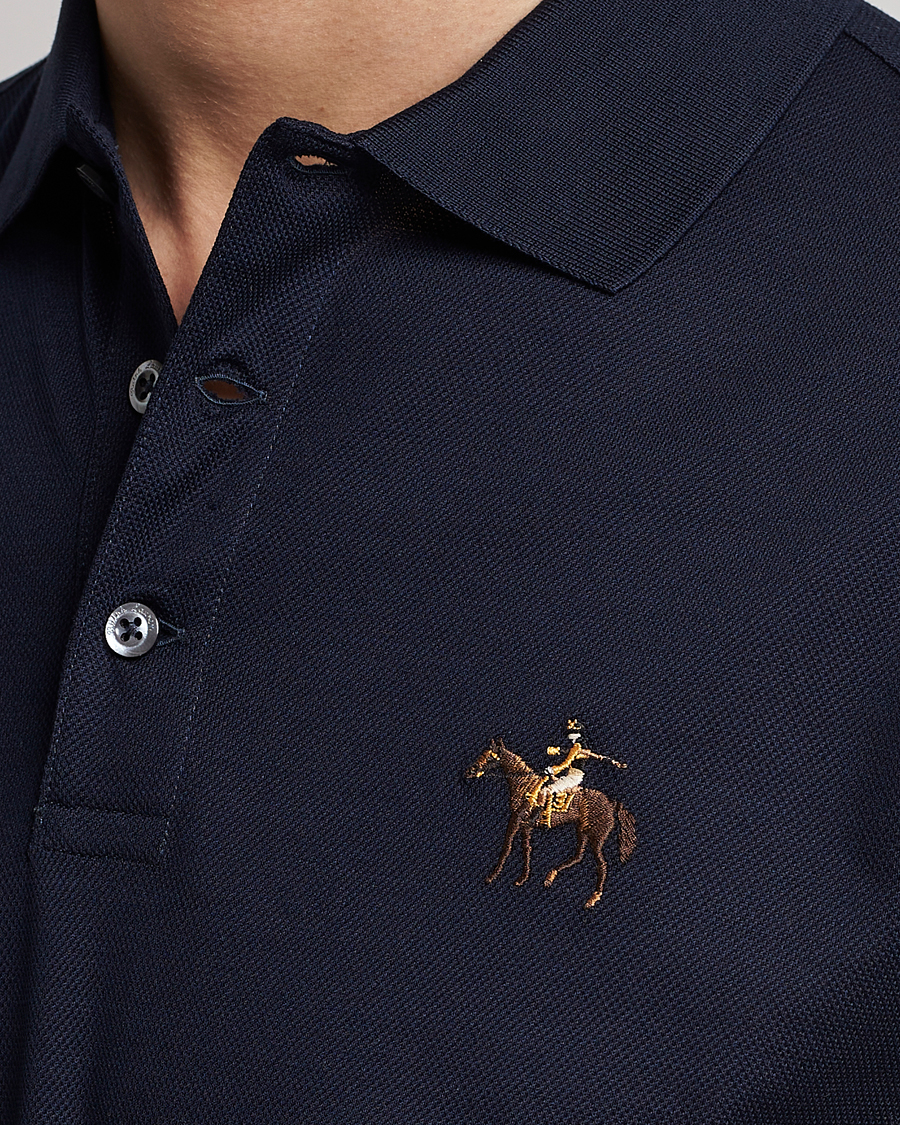 Homme | Polos | Ralph Lauren Purple Label | Mercerized Cotton Polo Chairman Navy