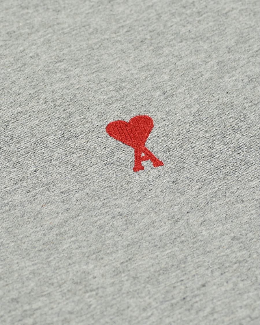 Homme | T-shirts | AMI | Heart Short Sleeve Tee Heather Grey