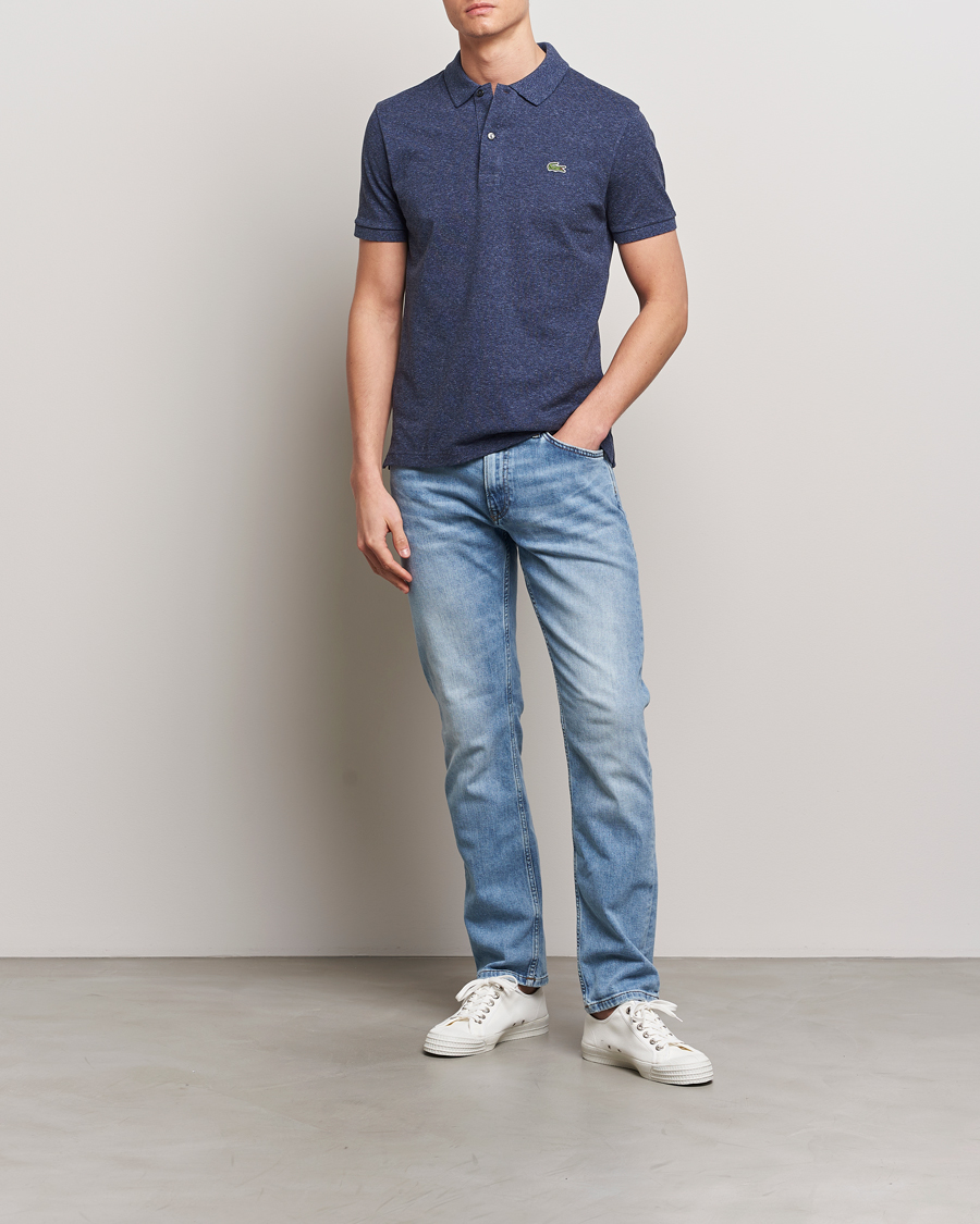 Homme | Polos | Lacoste | Slim Fit Polo Piké Heather Nebula