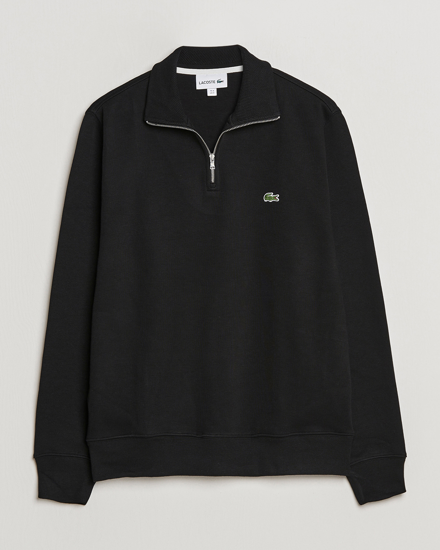 Homme | Pulls Et Tricots | Lacoste | Rib Interlock Half Zip Black