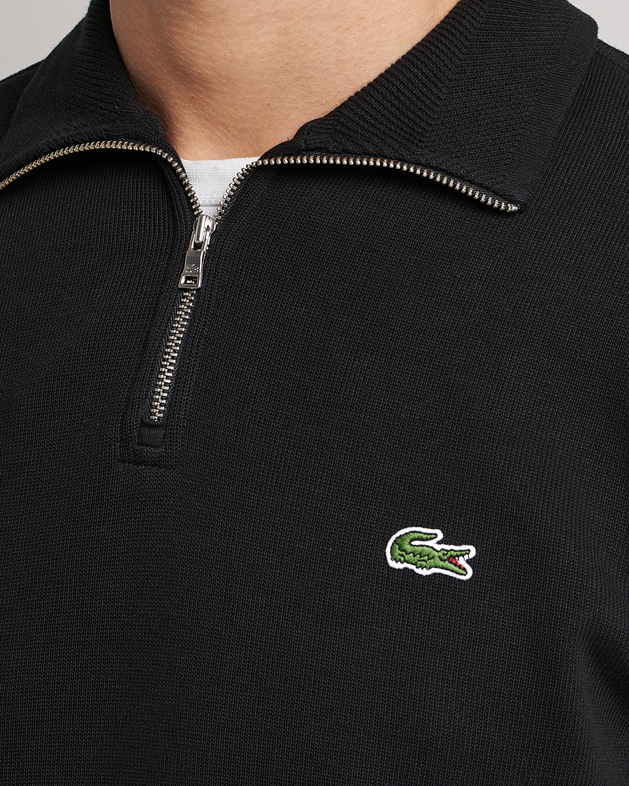 Homme | Pulls Et Tricots | Lacoste | Rib Interlock Half Zip Black