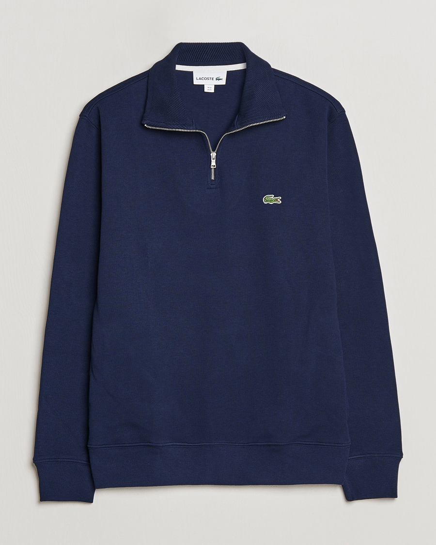 Homme | Pulls Et Tricots | Lacoste | Rib Interlock Half Zip Navy