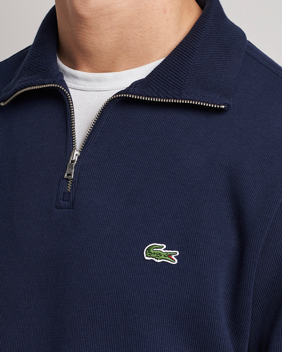Homme | Pulls Et Tricots | Lacoste | Rib Interlock Half Zip Navy