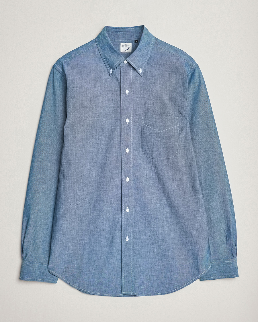 Homme | Chemises | orSlow | Denim Button Down Shirt Light Blue