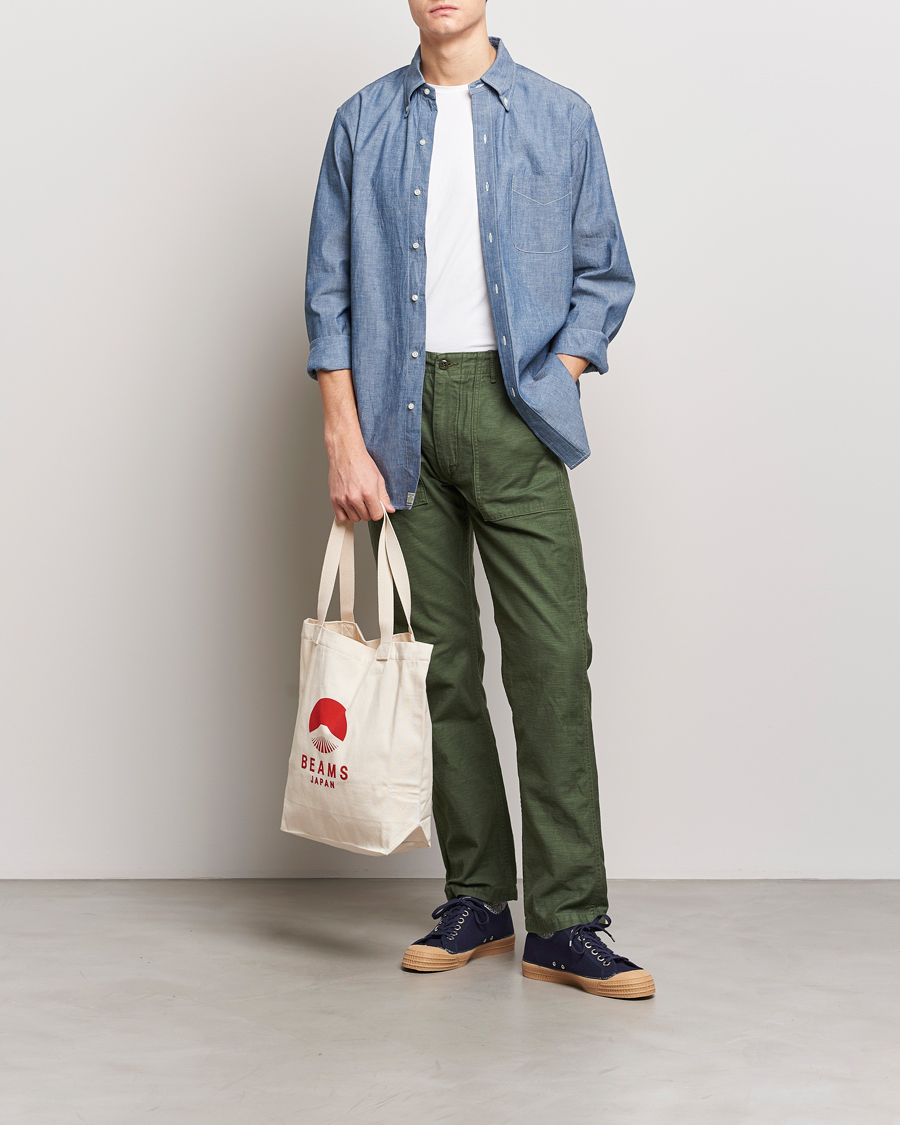 Homme | Chemises | orSlow | Denim Button Down Shirt Light Blue