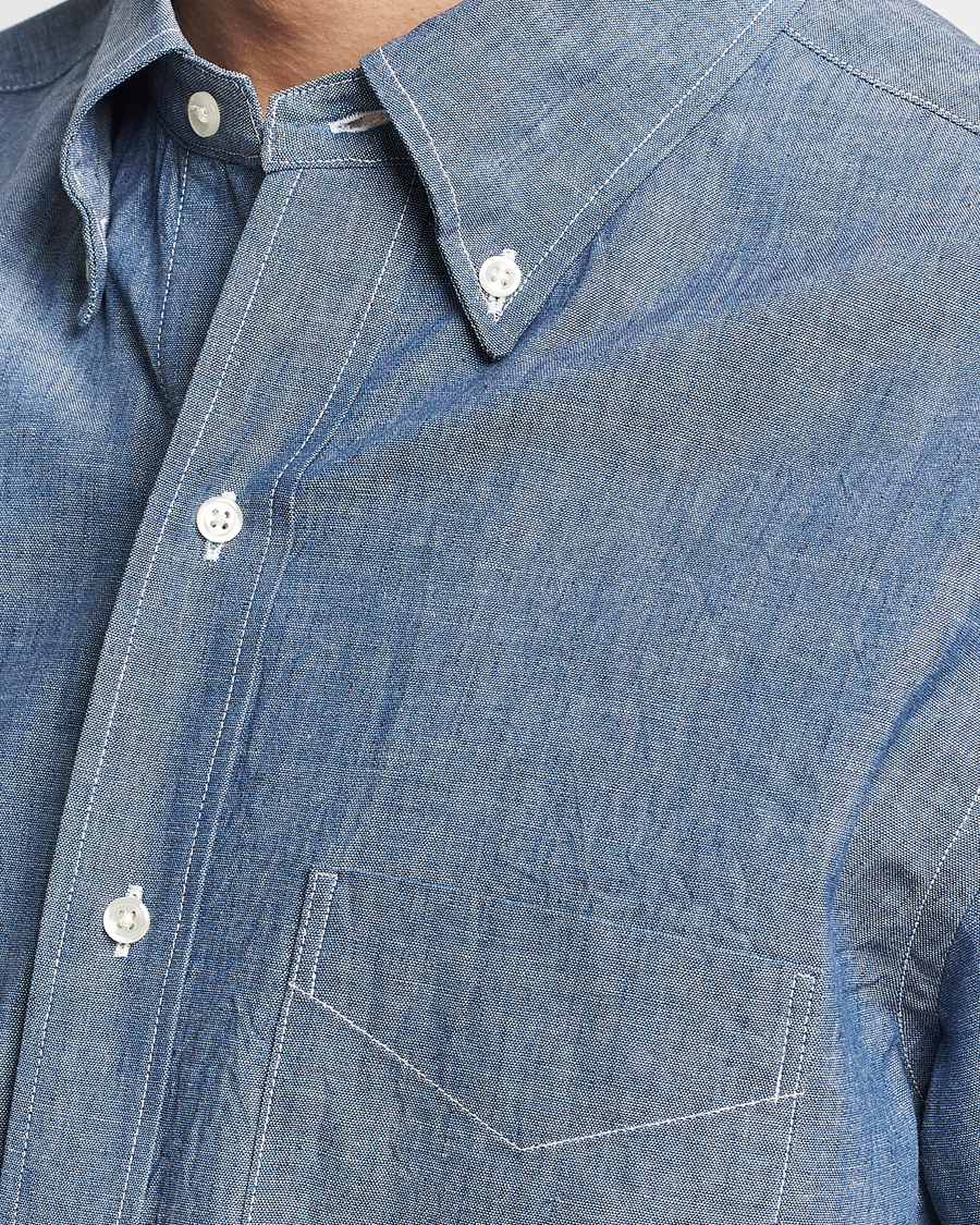 Homme | Chemises | orSlow | Denim Button Down Shirt Light Blue