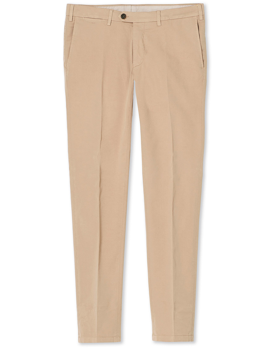 Homme | Pantalons | Canali | Cotton Stretch Chinos Beige