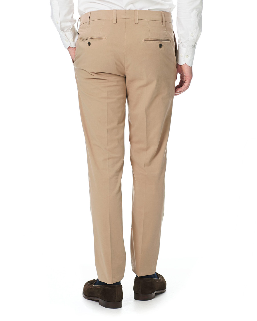 Homme | Pantalons | Canali | Cotton Stretch Chinos Beige
