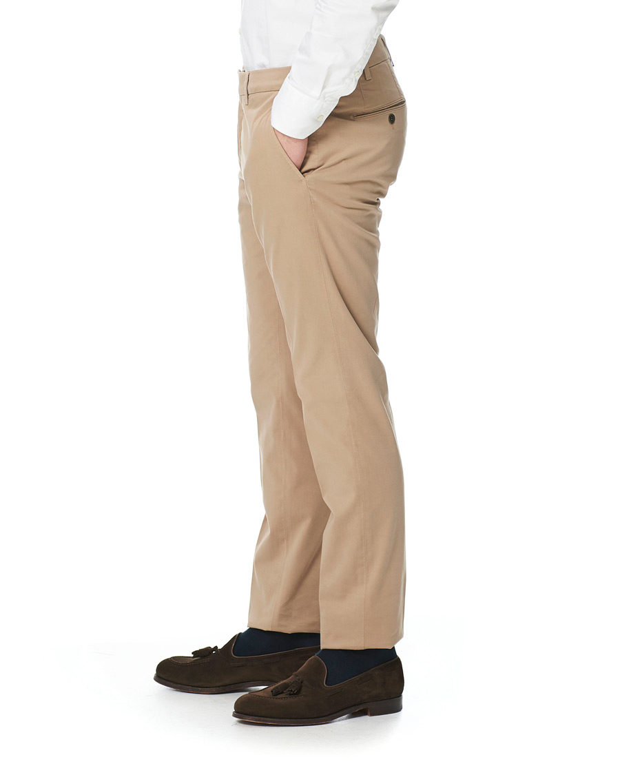 Homme | Pantalons | Canali | Cotton Stretch Chinos Beige