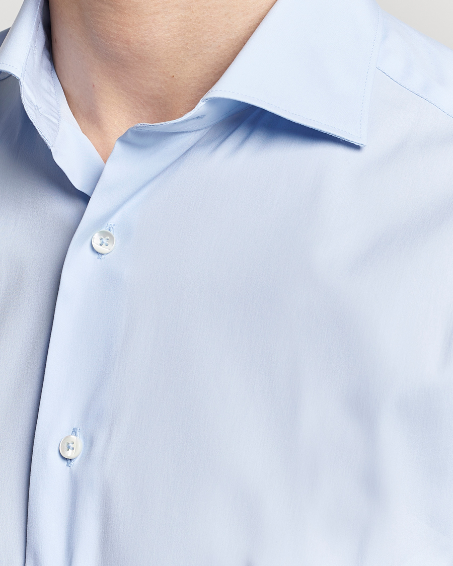 Homme | Chemises | Canali | Slim Fit Cotton/Stretch Shirt Light Blue