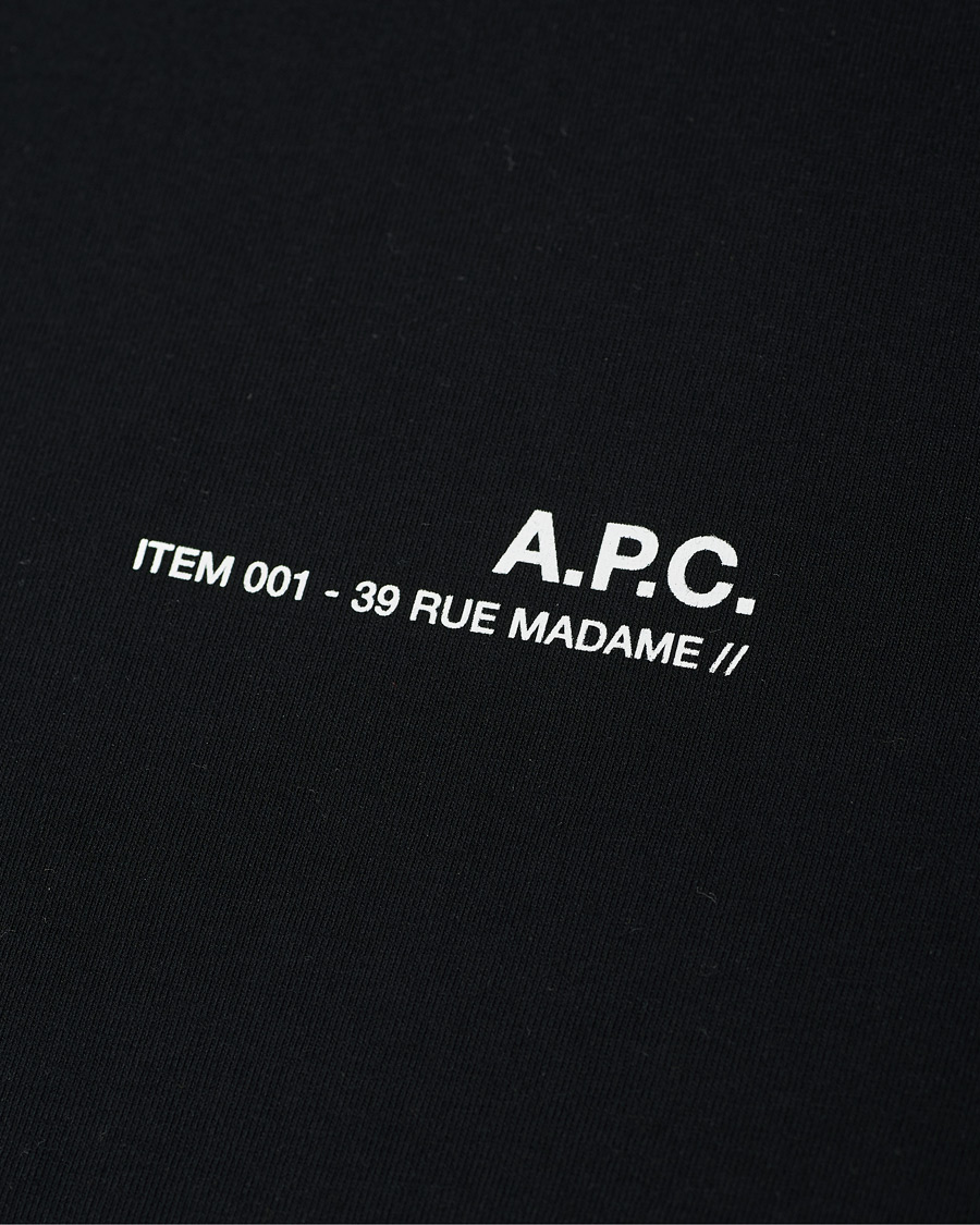 Homme | T-shirts | A.P.C. | Item Short Sleeve T-Shirt Black