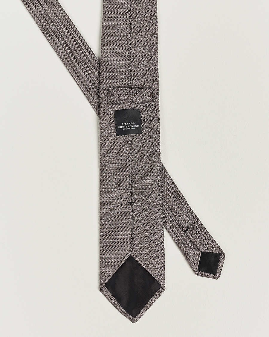 Homme |  | Amanda Christensen | Silk Grenadine 8 cm Tie Grey