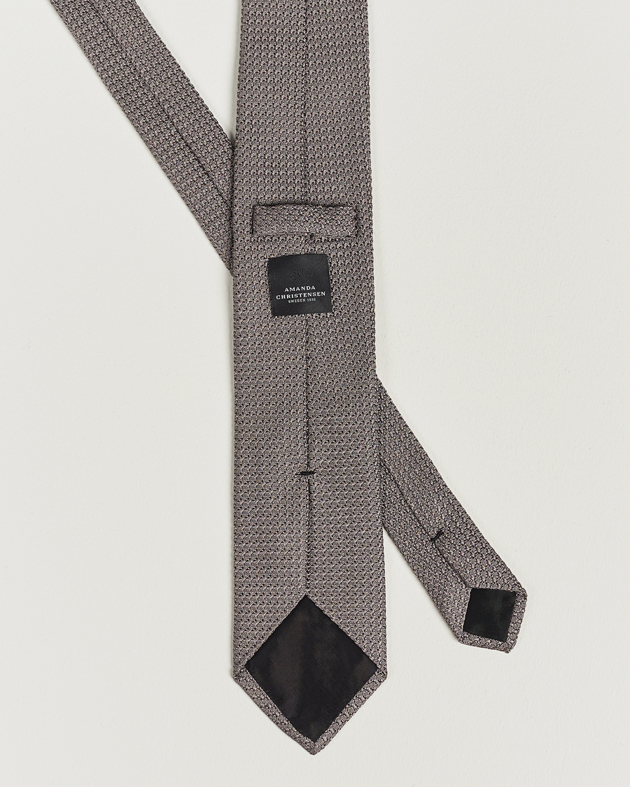 Homme | Amanda Christensen Silk Grenadine 8 cm Tie Grey | Amanda Christensen | Silk Grenadine 8 cm Tie Grey