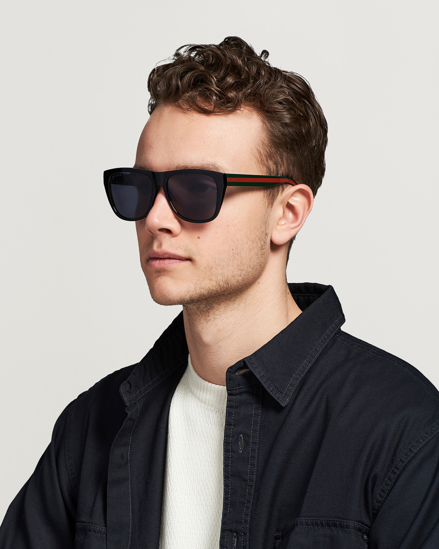 Homme | Lunettes De Soleil | Gucci | GG0926S Sunglasses Black/Green
