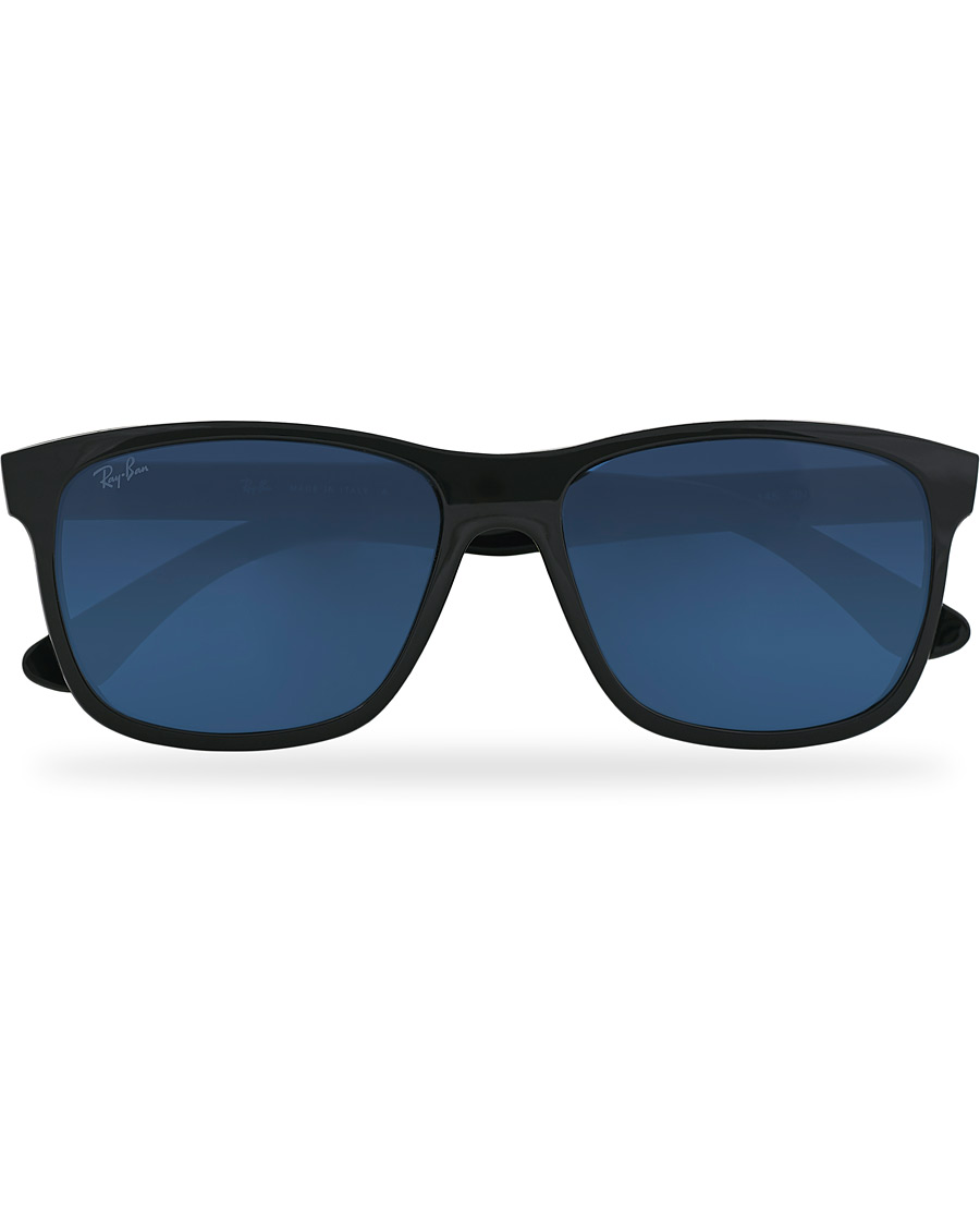 Homme | Ray-Ban RB4181 Sunglasses Shiny Black/Blue | Ray-Ban | RB4181 Sunglasses Shiny Black/Blue